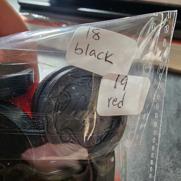 37 Vintage Connect Four 4 Game Pieces Lot 18 Black 19 Red Replacement - Picture 2 of 3